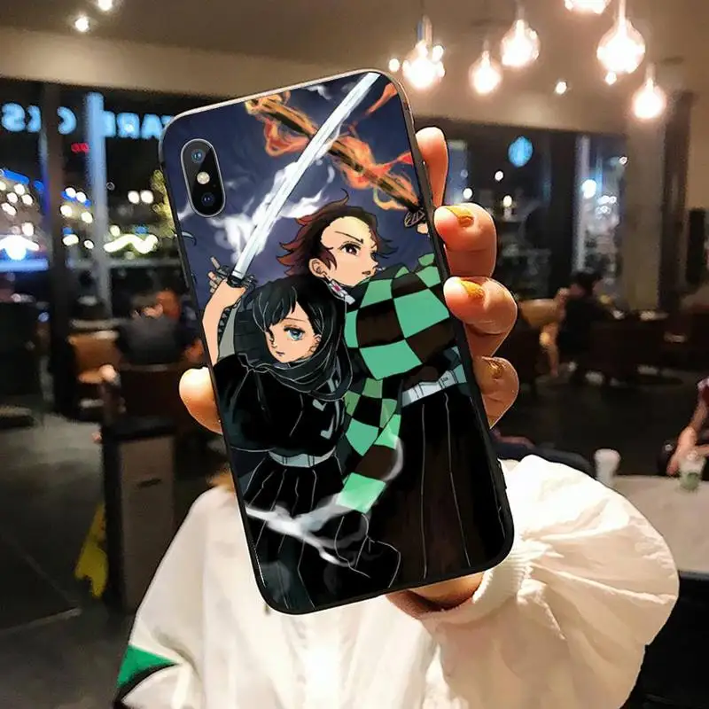 

Anime Demon Slayer Kimetsu no Yaiba Phone Case for iPhone 11 12 pro XS MAX 8 7 6 6S Plus X 5S SE 2020 XR
