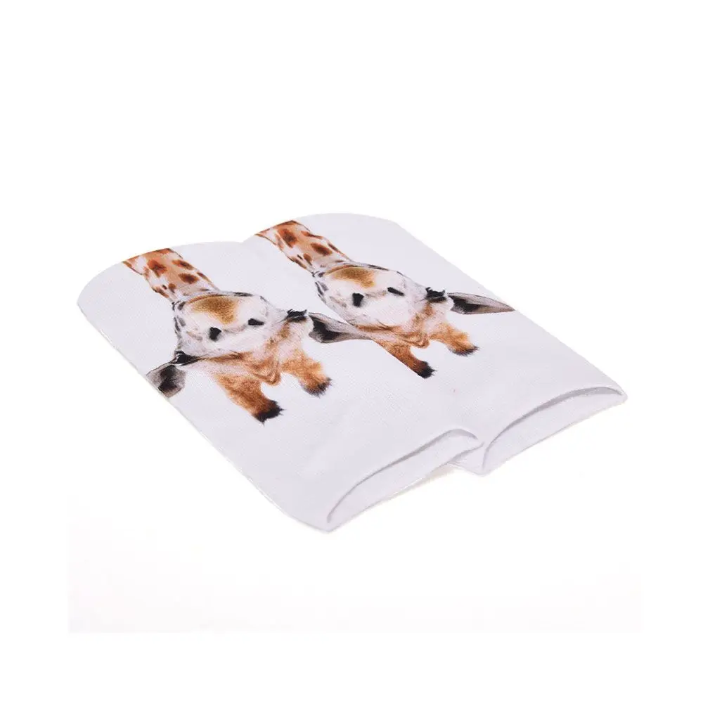 Милые носки с объемным принтом жирафа женские до щиколотки жирафом дышащие