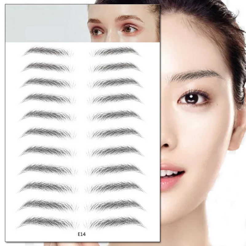 4D натуральные накладные брови имитация экологичных ленивых татуировок наклейки