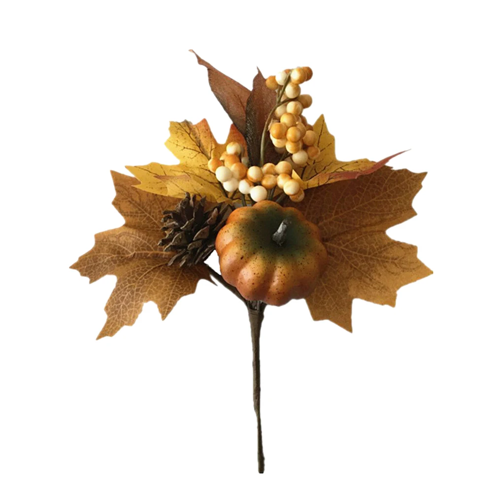 Искусственный Кленовый лист Тыквенные ветви украшения Цветочная композиция