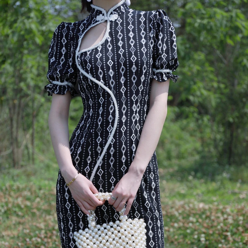 

cheongsam modified Chinese wind restoring ancient ways temperament cultivate morality dress summer skirt long old time