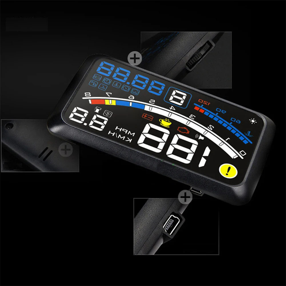 4E 5 "автомобиль OBD2 II EUOBD HUD Дисплей превышение скорости Предупреждение Системы