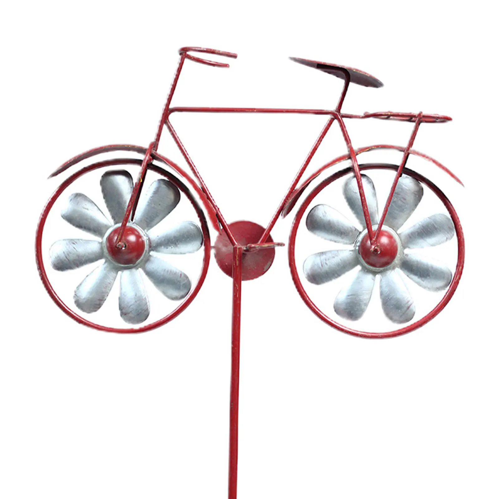 

24*60CM Cute Whirligig Colorful Bicycle Windmill Birthday Gift Garden Creative Decoration Stake Ornament Home Patio Lawn Accent