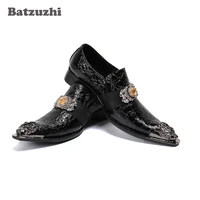 batzuzhi luxury formal mens leather dress shoes designers handmade mens shoes black soft leather business shoes men zapatos