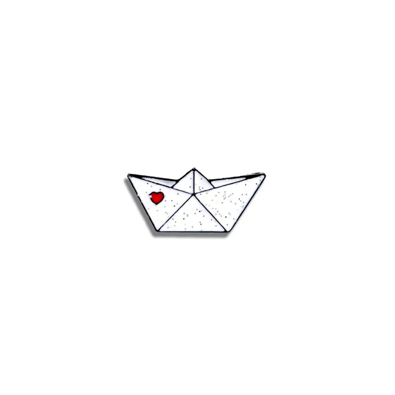 

Origami Paper Airplane & Boats Enamel Brooch for Women and Kids Clothing Accessories White Craft Metal Badge Lapel Pin #JS83-H7