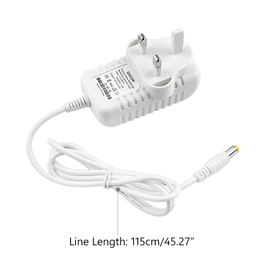 Белый адаптер питания переменного тока 110 240 В в постоянный ток 12 2 А вилка