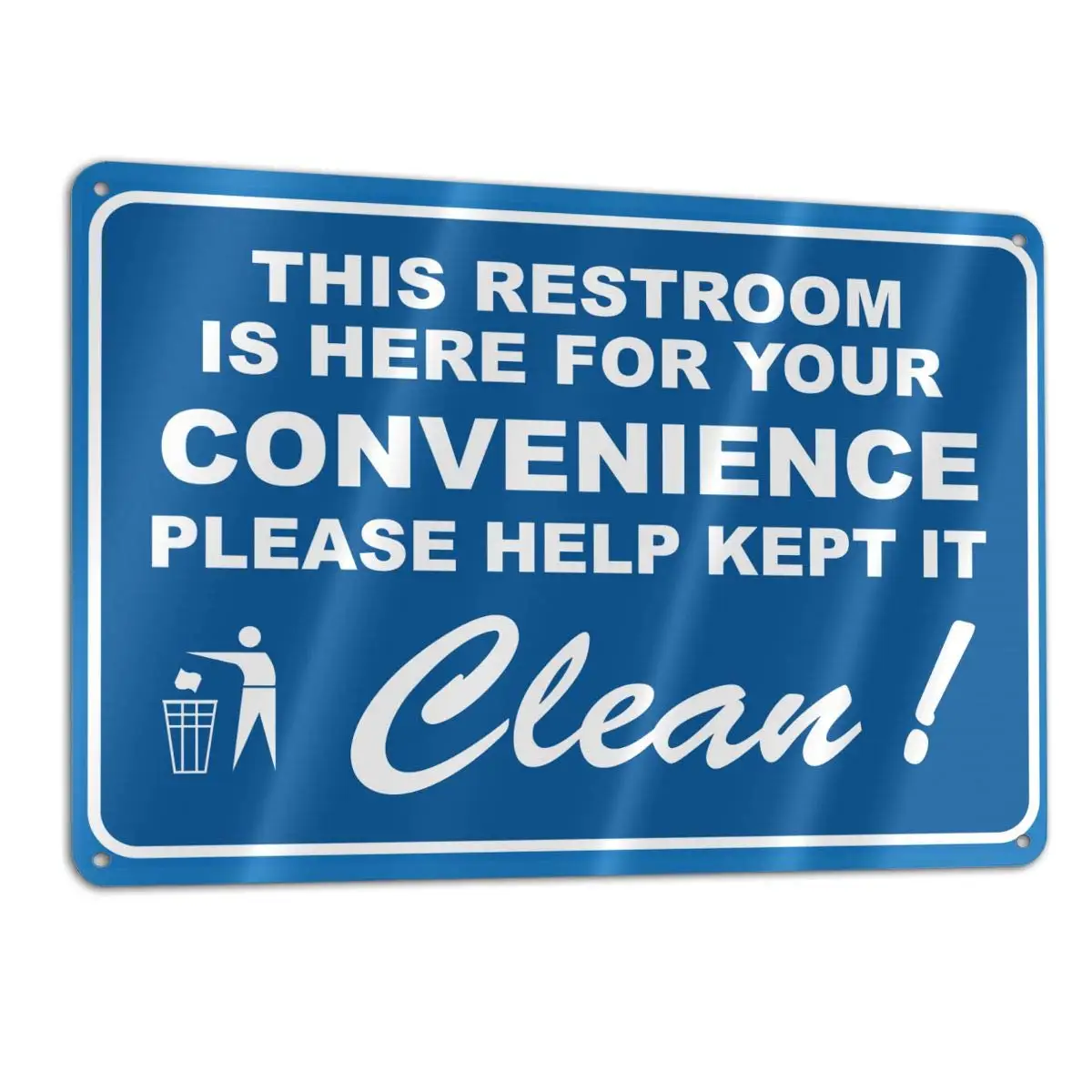 

Bathroom metal reflective warning signs, stainless steel aluminum warning signs, easy to install, weather discoloration