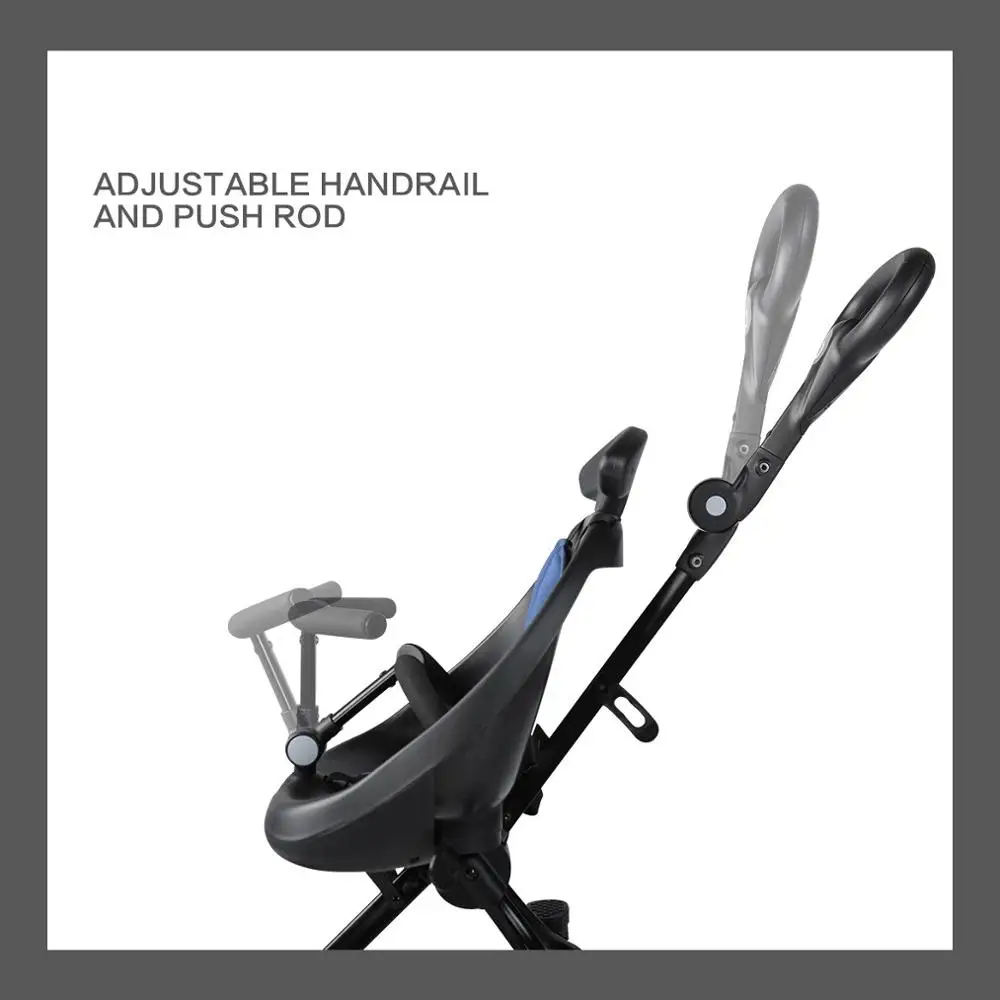 

2020 Kids Vehicle V3/V5 Folding Portable Baby Pushchair Stroller Toddler Fun Slippery Chair Two Way Push Four Wheels Stroller