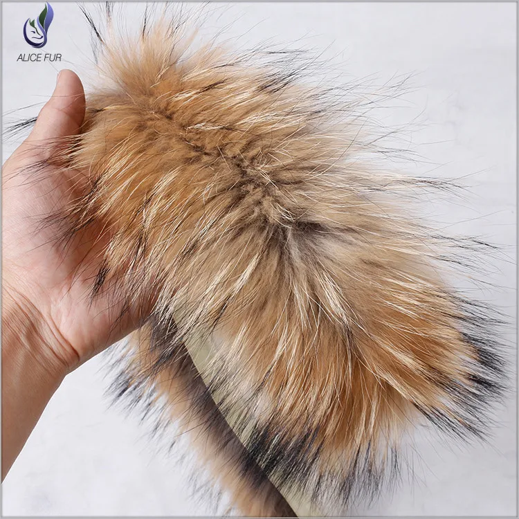 Натуральный меховой капюшон из енота отделка шарф черный воротник лисьего меха