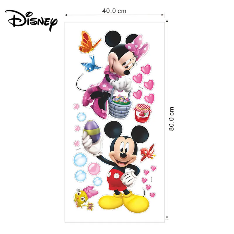 Съемные Мультяшные стикеры Disney наклейки Микки Маус для детской комнаты