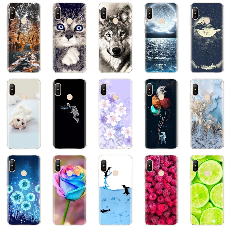 Силиконовый чехол для телефона Xiaomi MI A2 Lite в стиле мультфильма, мягкая задняя обложка, бампер, кокетка.