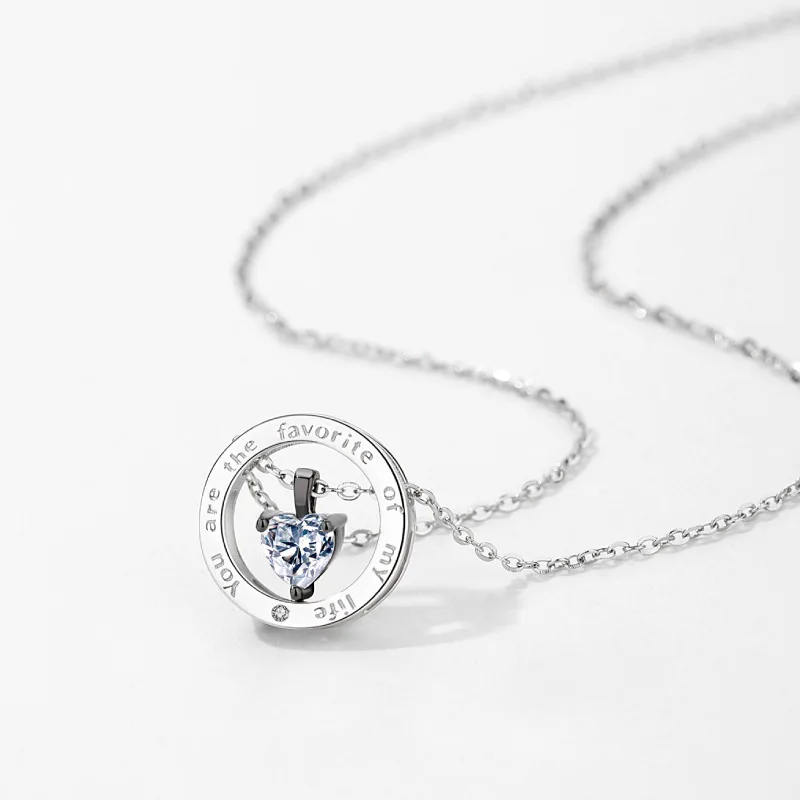

New S925 Sterling Silver Exciting Couple Necklace Mori Style Korean Style Simple Qixi Valentine's Day Gift Clavicle Chain