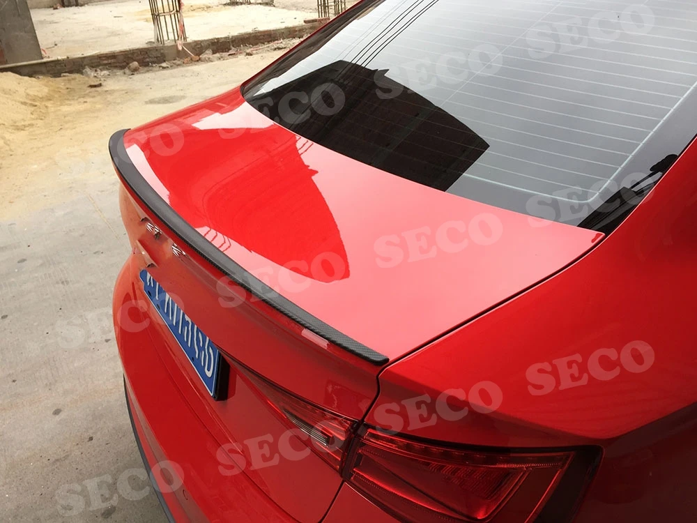 FRP из углеродного волокна Задняя накладка на Багажник крыло для Audi A3 S3 седан 2013- стайлинга автомобилей