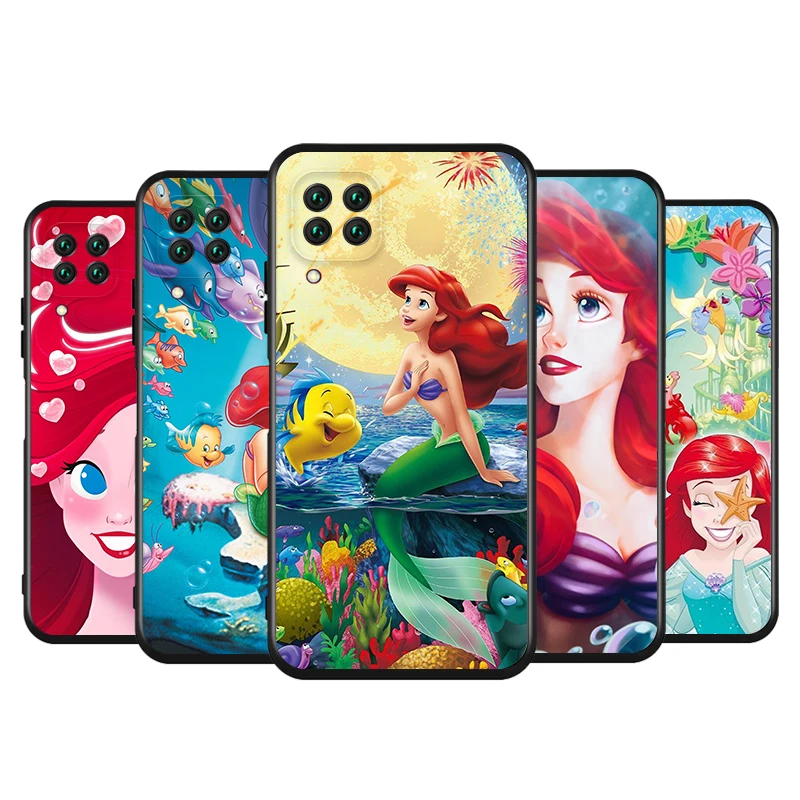 

Mermaid Disney Princess Soft TPU For Huawei Nova 8 7 6 SE 7i 5T 5i 5Z 5 4E 4 3i 3E 3 2i 2 Lite 2 Pro 2017 Black Phone Case