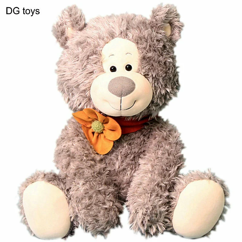 Детский плюшевый мишка милый мультяшное животное шарф с оранжевым цветком