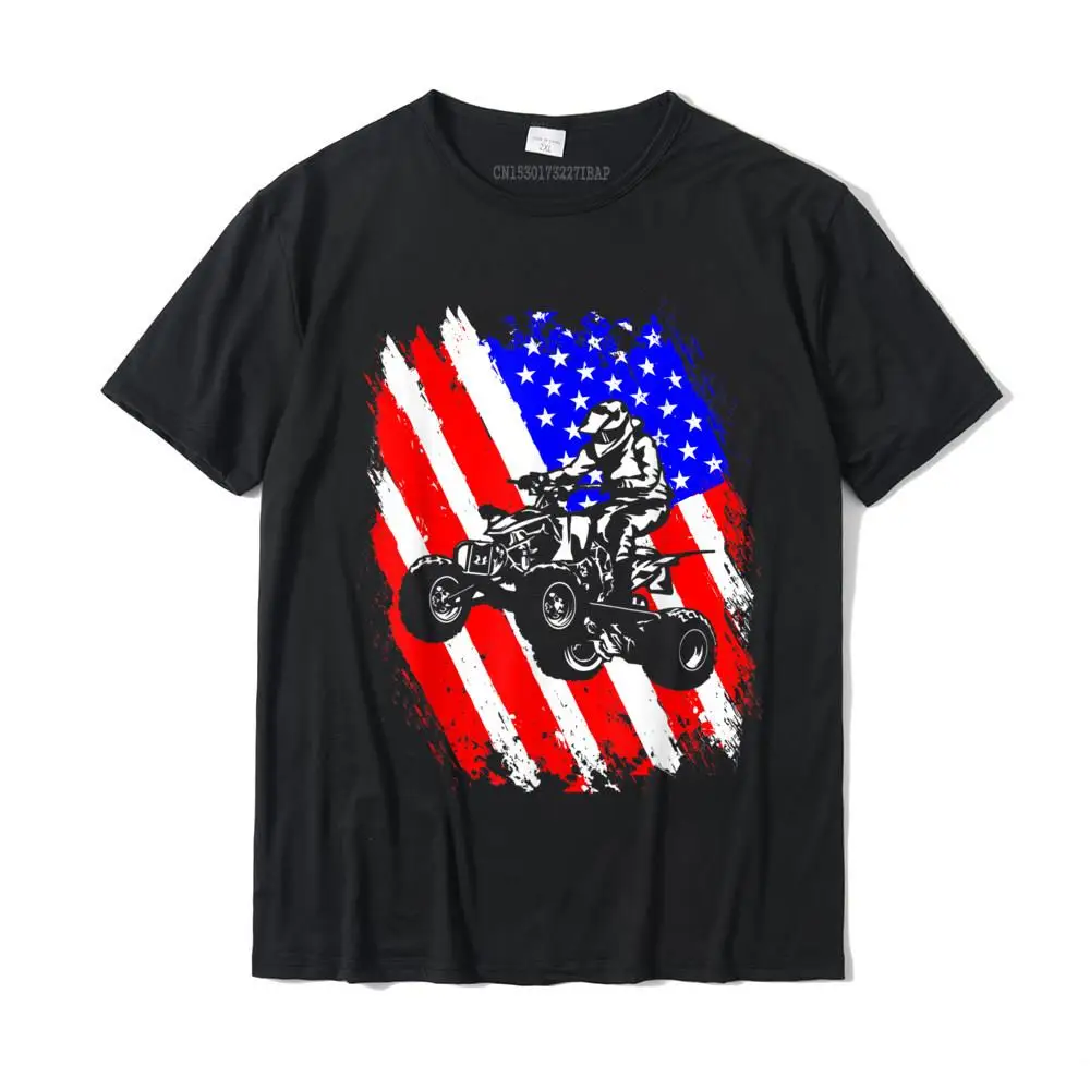 

Quad Biker America USA Flag Gift Four Wheeler ATV Quad Bike T-Shirt Party T Shirt For Men Cotton Tops T Shirt Gift New Arrival