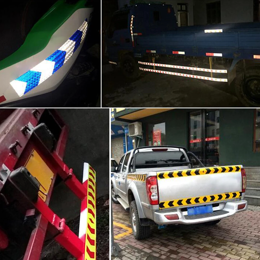 

5cm*300cm Car Stickers Arrow Reflective Tape Decoration Stickers Auto Warning Safety Reflection Tape Film Car Reflector Sticker