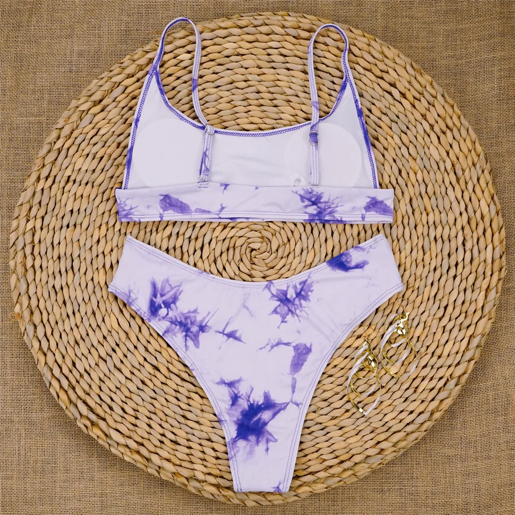 

Tie-dye Pattern Bikini Women Swimwear Bikinis Sexy Biquini Swim Suit Push Up Swimsuit Female Beachwear Ladies Two Piece Swimwear