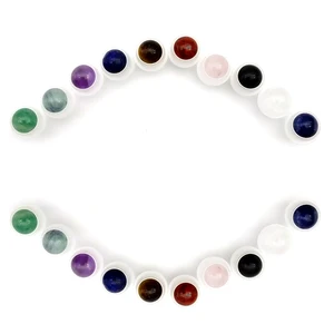 50 шт натуральный драгоценный камень роликовый шар подходит 5 мл 10 мл толстое стекло эфирное масло рулон на бутылках