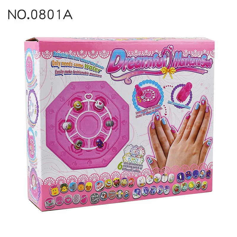 

Girl Manicure DIY Reusable Toy Set Makeup Children's Play House Jewelry Toy Handmade Diy Birthday Gift