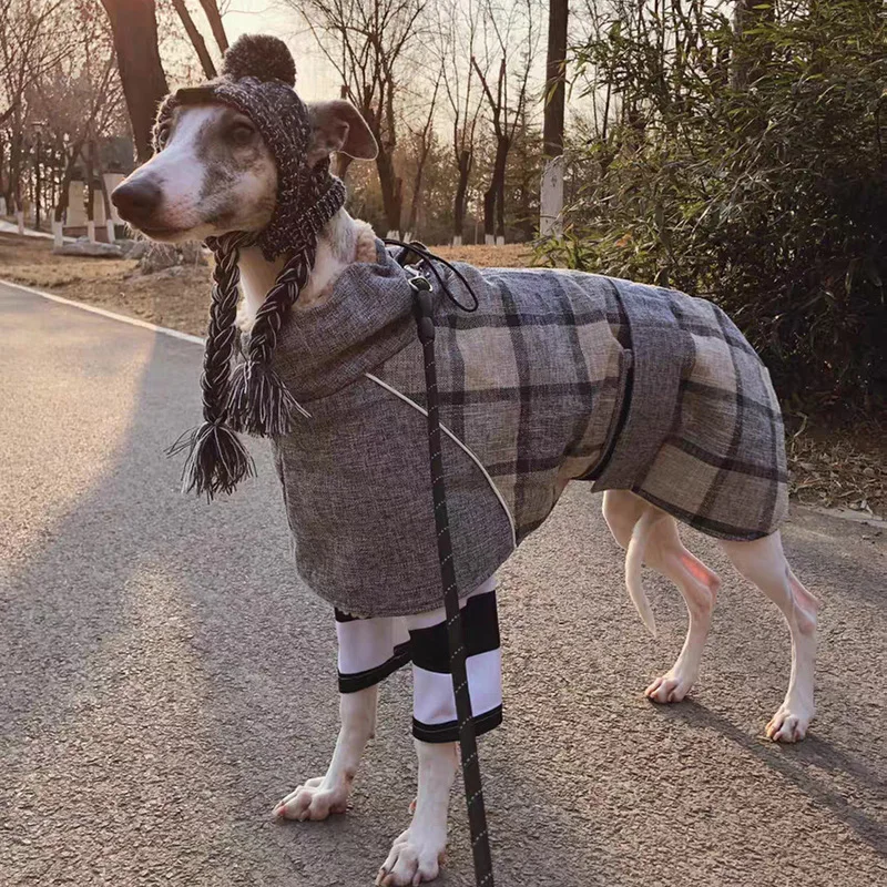 

Warm Thicken Big Dog Coat Jacket for Medium Large Dogs Winter Pet Clothes Greyhound Wheeling Clothing mascotas ubranka dla psa