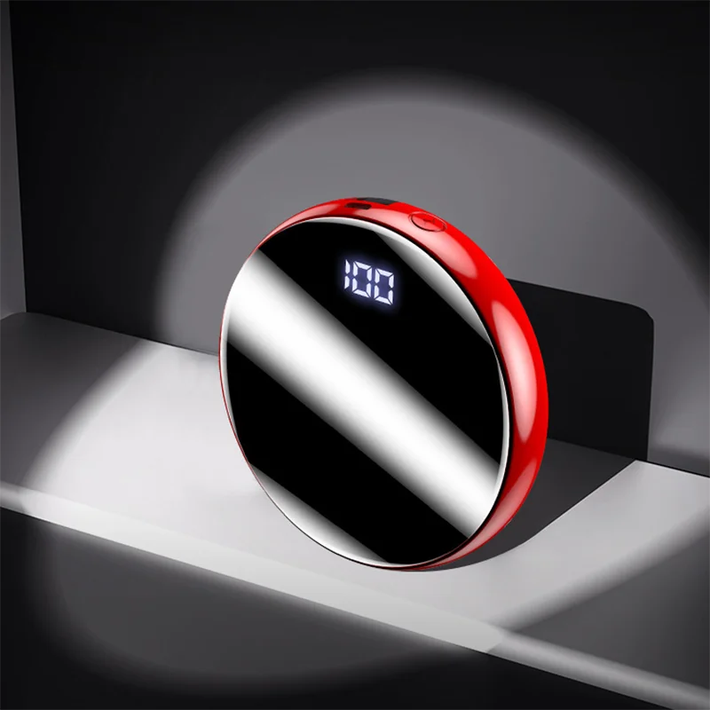 Внешний мини-аккумулятор на 20000 мАч с зеркальным экраном Цифровое зарядное