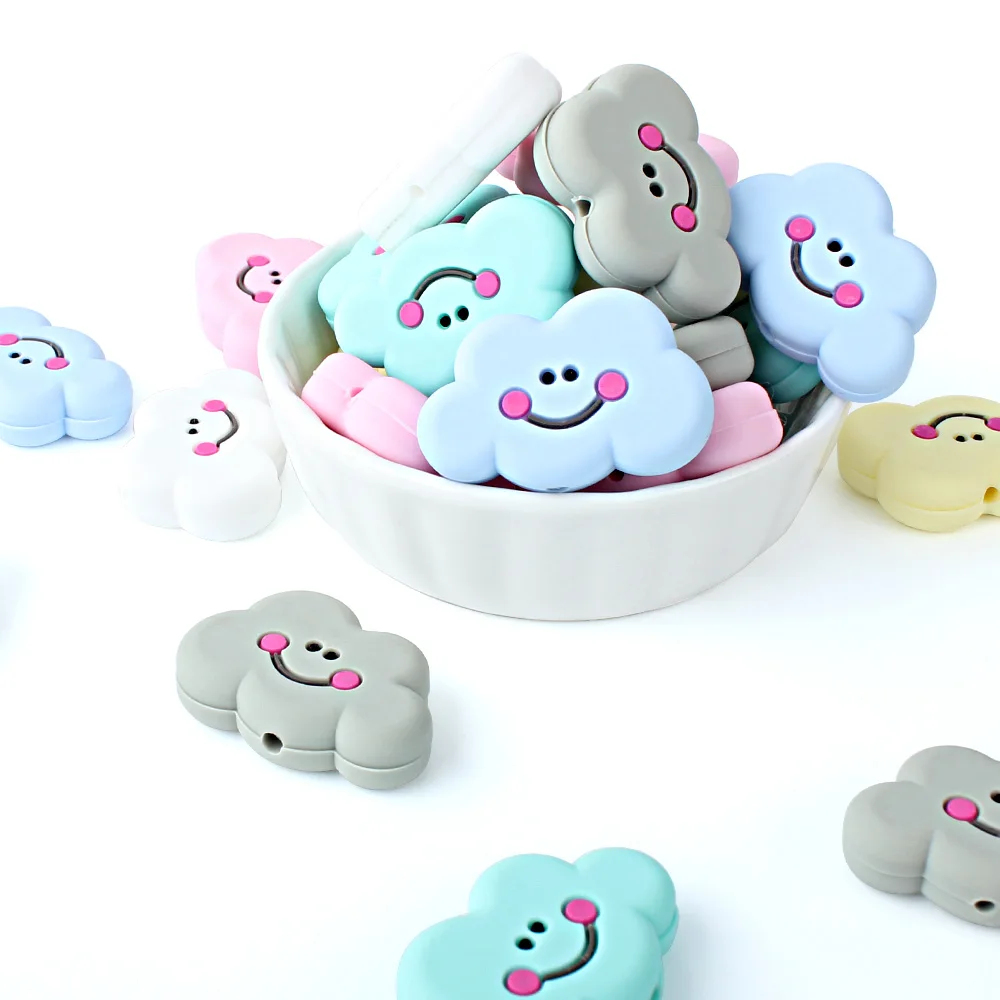 Keep &amp расти 10 шт. облако силиконов бусов Еда Класс ребенка режутся зубы игрушка