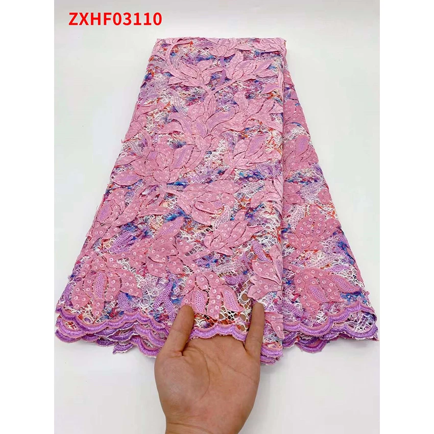 Фототкань изысканная нигерийская Женская тюль Экологически чистая швейная