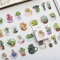 50pcbox cute stationery stickers scrapbooking diary kawaii coffee plant stickers diy vintage decorative stickers school supplie