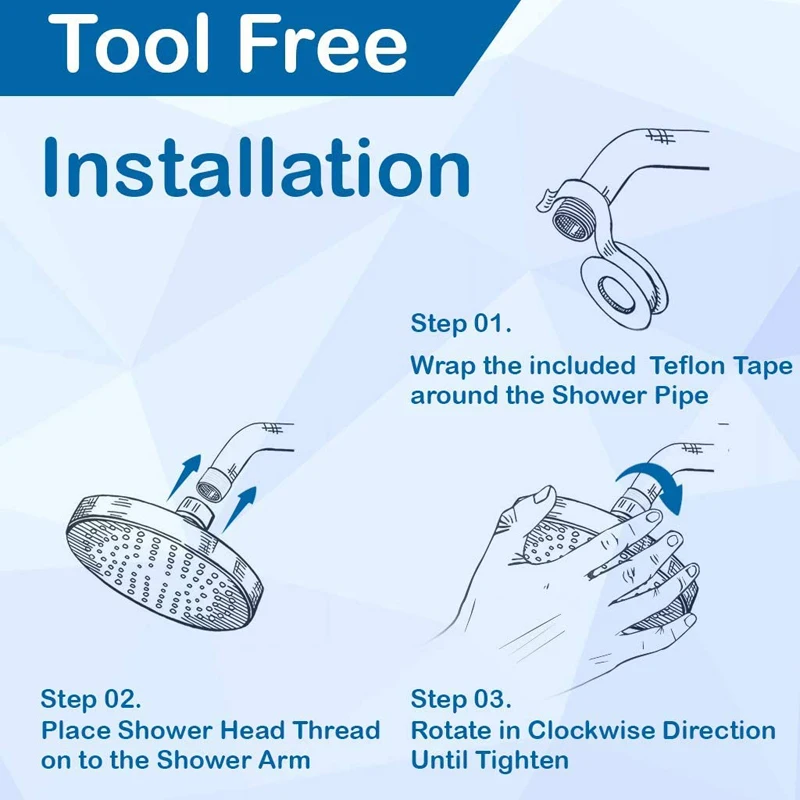 6 shower head high pressure rain luxury modern chrome easy tool free installation replacement for your bathroom shower heads free global shipping