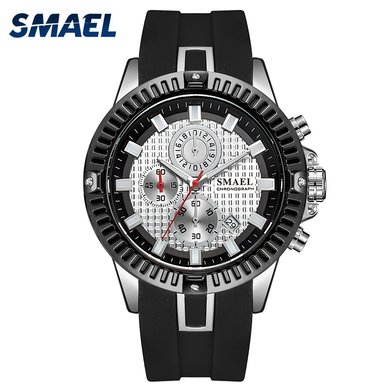 

Watches Mens SMAEL Top Brand Waterproof Shock Quartz Sport Watch Men Fashion Casual Large Dial Luminous Electronic Clock Relogio