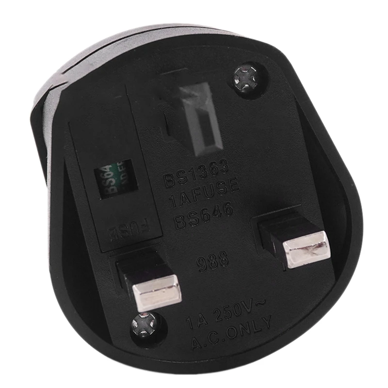 Черный деловой дорожный адаптер с 3 контактами на 2 контакта для электрической