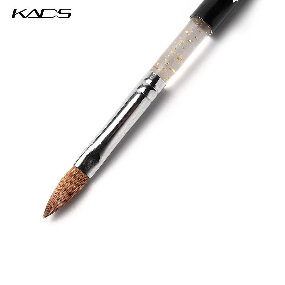 Kads Размеры 8 # черный 100% Колонок Соболь Cepillos. Профессиональных акриловых ногтей