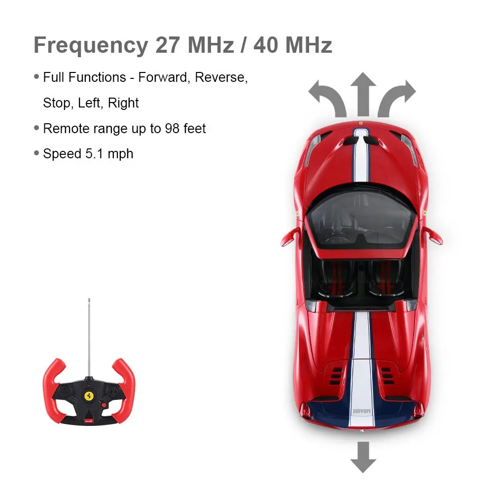 RASTAR радиоуправление автомобиль радио Дистанционное управление 1/14 весы Ferrari 458