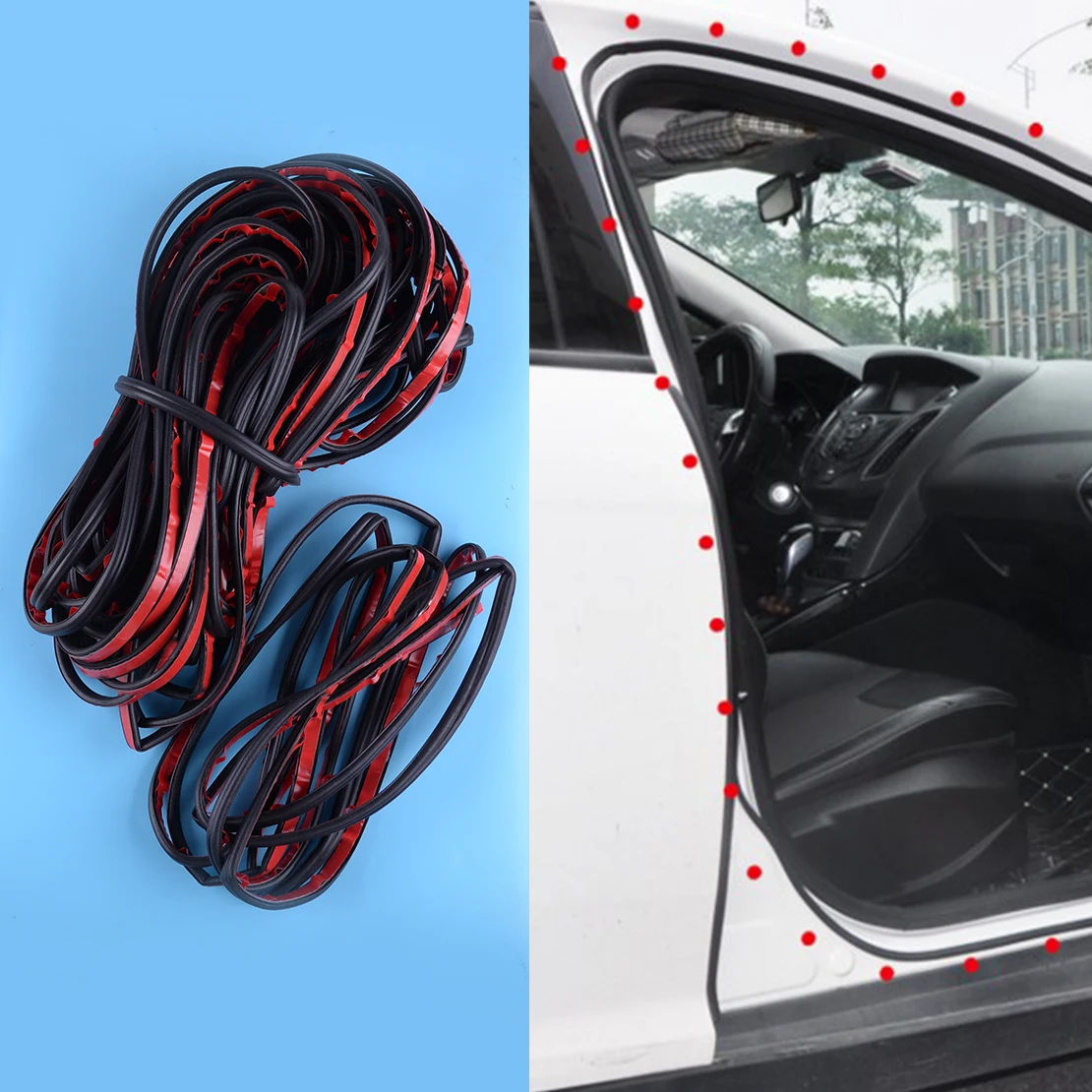 

DWCX Автомобильная черная резиновая 26 м уплотнение для багажника двери шумоподавление Резиновая полоса подходит для Tesla Model 3