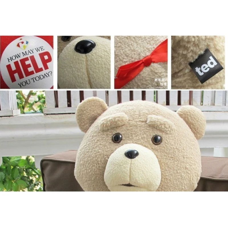 

Large Size 45 Cm Children's Plush Toys Movie Teddy Bear Ted 2 Plush Toys Apron Soft Plush Animals Children's Soft Toys Gifts