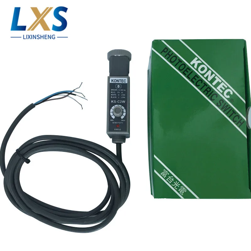Фото Тайваньский фотоэлектрический датчик Kontec KS-C2W 10-30 В постоянного тока с белым светом, электронный фотоэлектрический глаз для гравитационной печатной машины №2