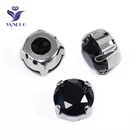 Янруо 1357 все Джет-гематиты разного размера, блестящие стразы с заостренным носком, стеклянные стразы, черные камни для рукоделия