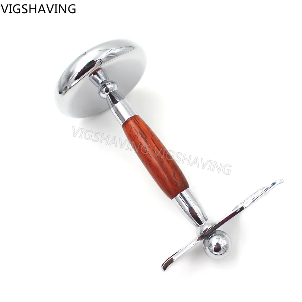 Ремесло падук деревянная и хромированныей металлический стенд для бритья зубных