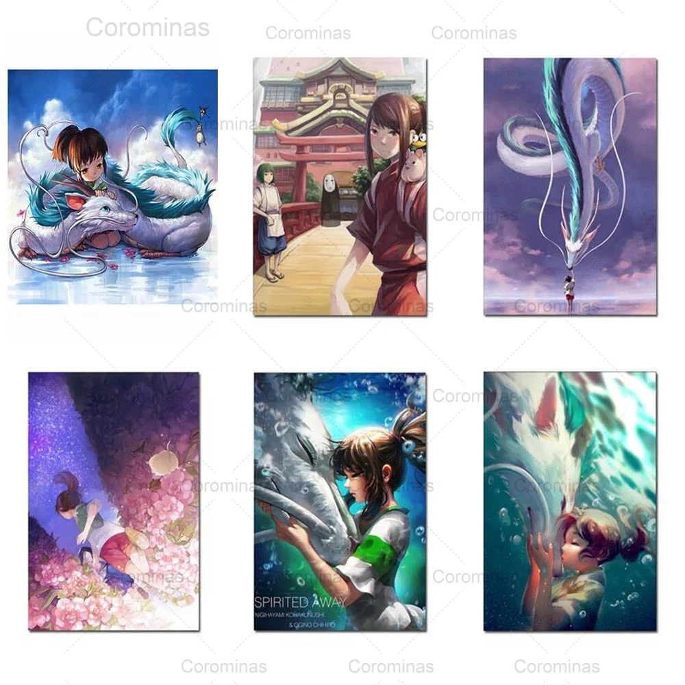 

5D Diamond Painting Hayao Miyazaki Japanese Anime Spirited Away Diamond Embroidery Poster Cross Stitch Kit Mosaic Diy Home Decor