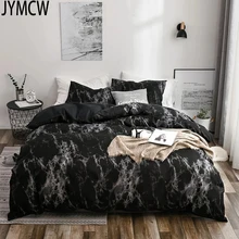 Modern marble printed feather pillowcase & duvet cover| bedroom bedding set| single double queen-size king-size bed (no sheets)