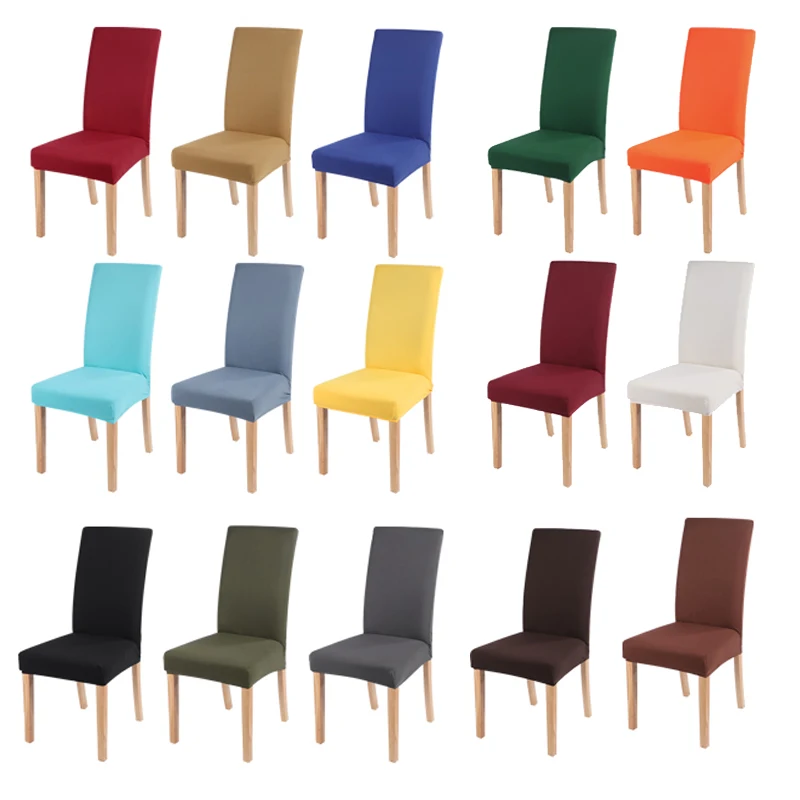 2020 однотонные Цвет чехол для кресла спандекс эластичные чехлов чехлы на стулья