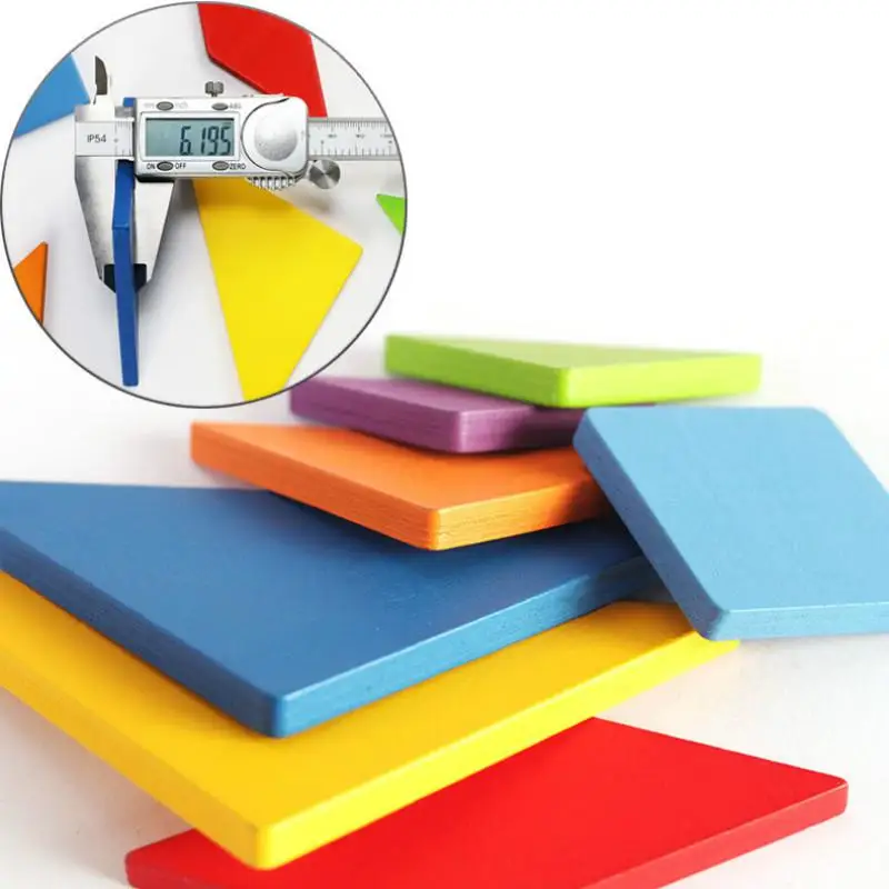 Деревянные Diy головоломки игрушки Танграм в железной коробке игры Монтессори