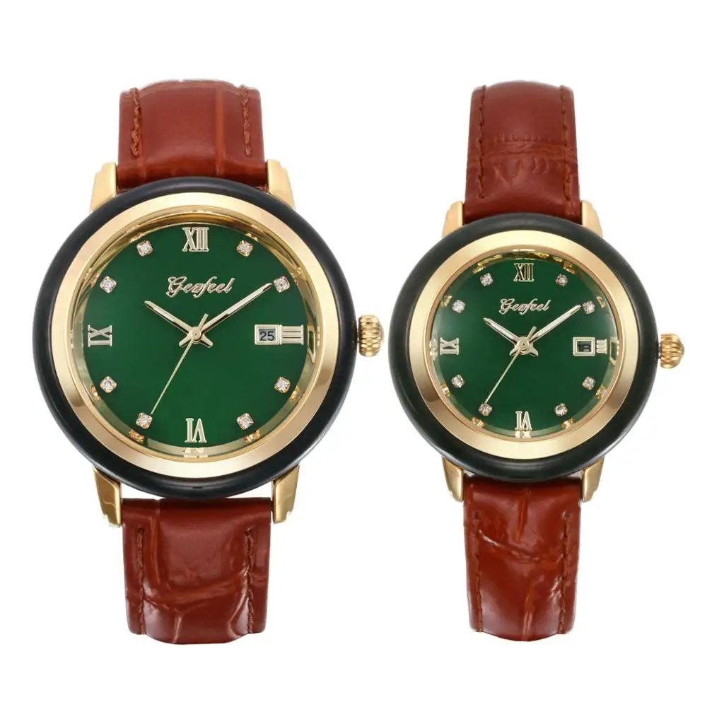 LUXURY MEN WATCH BRAND NATURAL 100% JADE WOMEN WATCHES NEW FASHION COUPLE CLOCK PERSONALITY TREND CREATIVE BUSINESS MEN WATCHES
