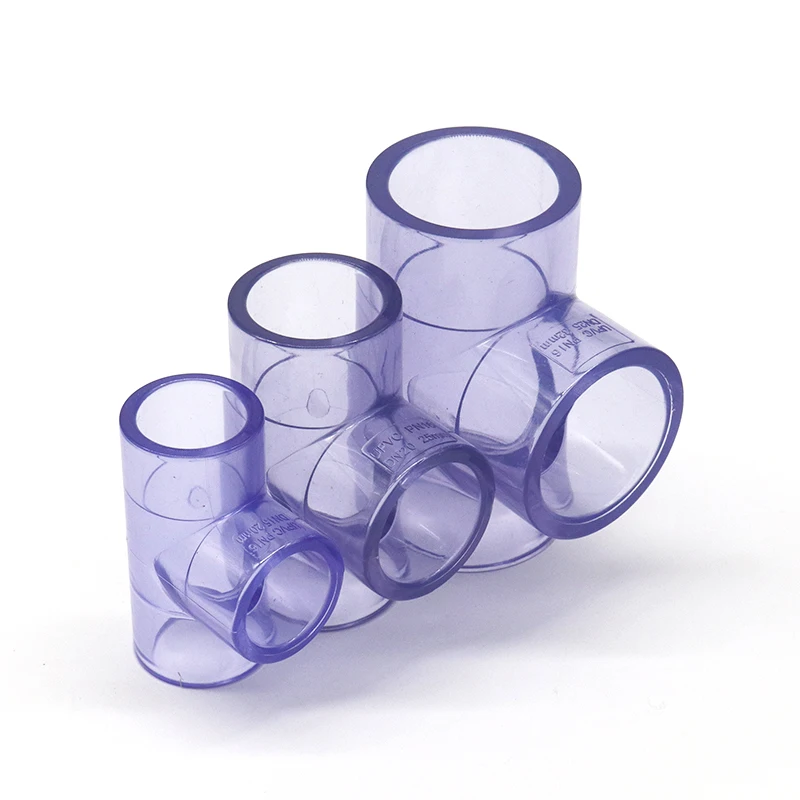 

1pc I.D 20/35/32/40/50～160mm PVC Pipe Aquarium Accessories Plastic Tubes Adapter Fish Tank Suppliers UPVC Hose Tee Fittings