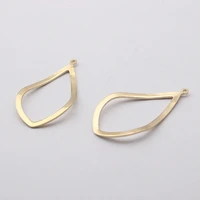 20pcs raw brass earrings charms oval waterdrop charms pendant for women necklace bracelet jewelry findings making accessories
