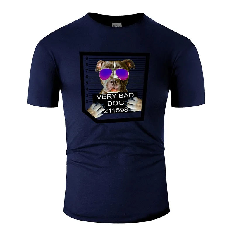 Винтажная Футболка с принтом плохой собаки питбуля Мужская футболка для фитнеса