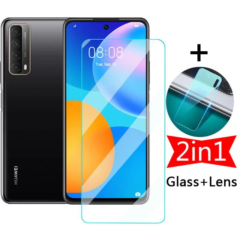 Защитное стекло 2 в 1 для экрана Huawei P Smart 2021 2020 Psmart Pro Plus 2019 защита объектива камеры