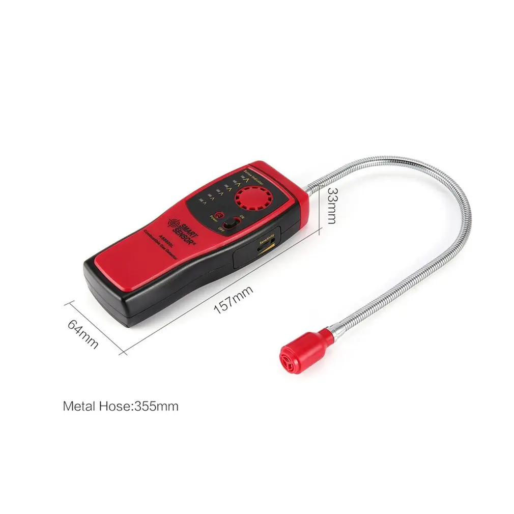 

NEW AS8800L Combustible Gas Detector Flammable Natural Gas Leakage Tester Tool Methane Gas Leak Detector Analyzer