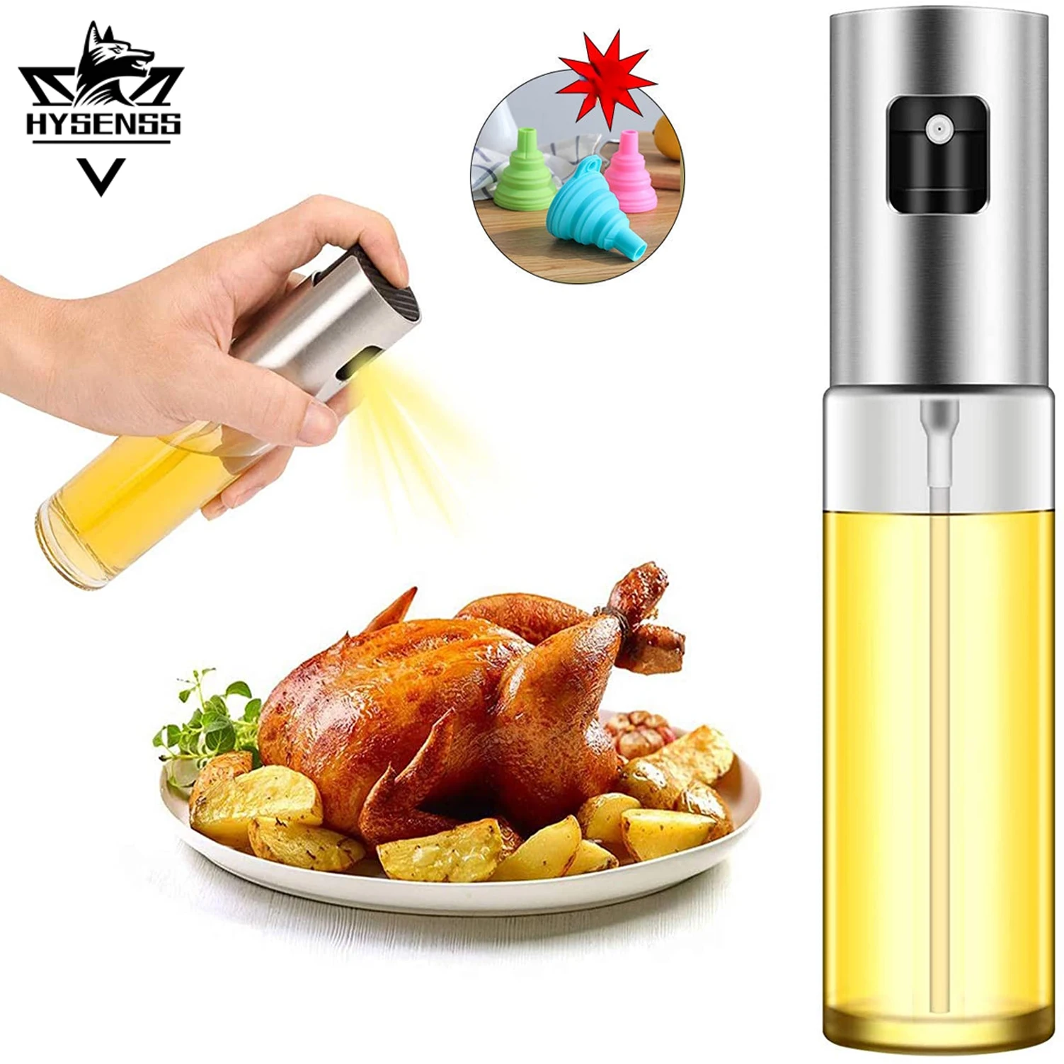 

Kitchen Oil Dispenser Barbecue Glass Mixing Condiment Bottle Vinegar Soy Sauce Spray Oiler Seasoning Condiment Bottle